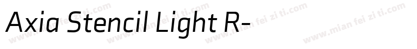 Axia Stencil Light R字体转换